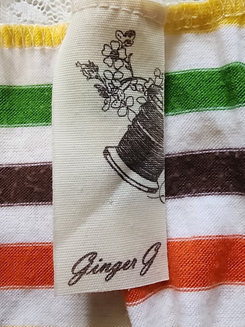 Ginger G Womens Multicolor Striped Sleeveless Faux Wrap A-Line Dress Size L - Picture 4 of 7